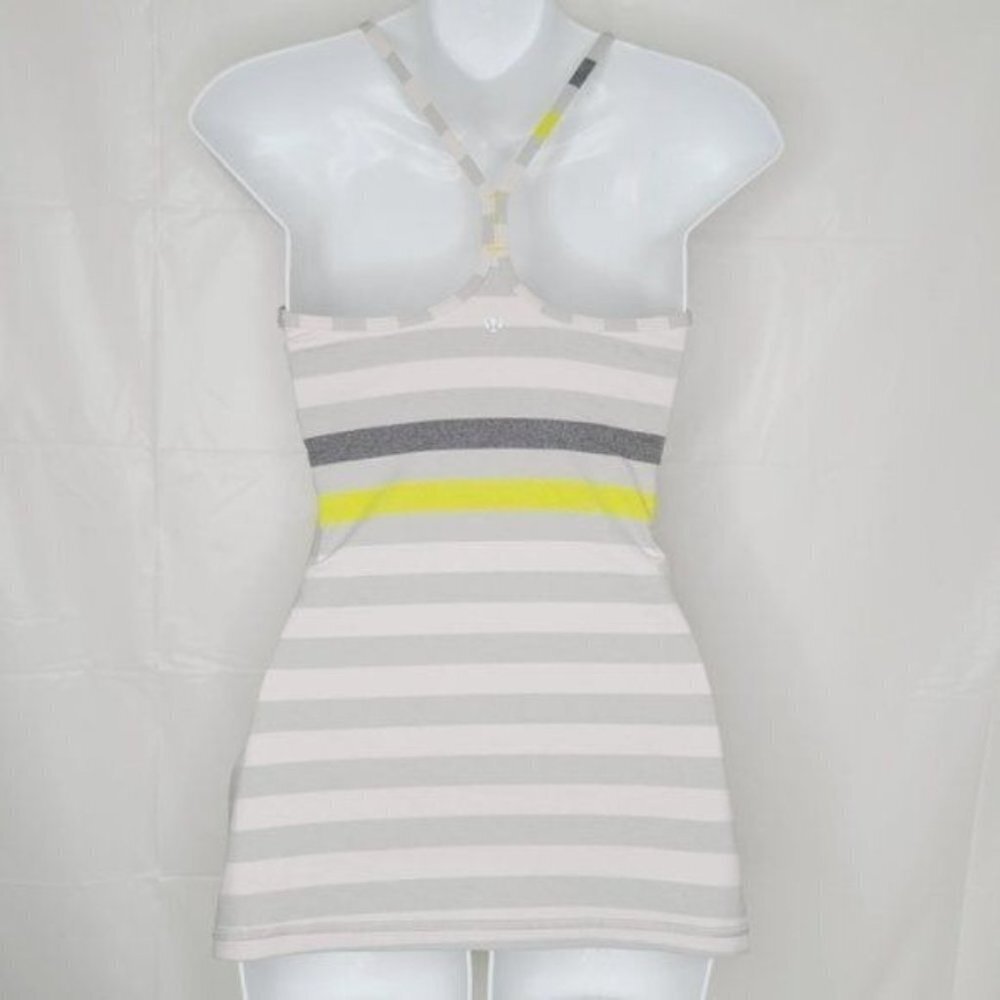 Lululemon Power Y Tank - Jet Stripe Silver Spoon - Picture 5 of 6